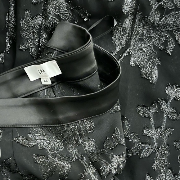 LPA 592 Black Lurex Sheer Pants - Picture 4 of 4